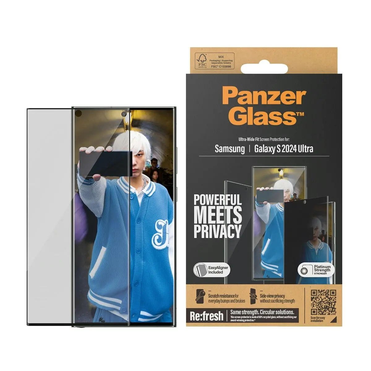 PanzerGlass UltraWide Fit Privacy  Screen Protector for Samsung GS24 Ultra