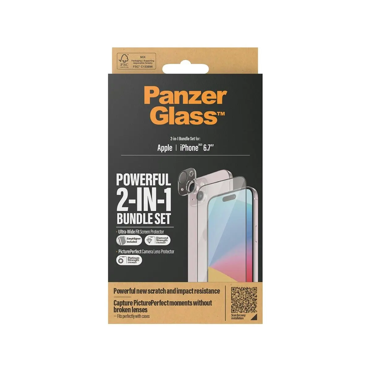 PanzerGlass 2-in-1 Protection Bundle for iPhone 15 Plus