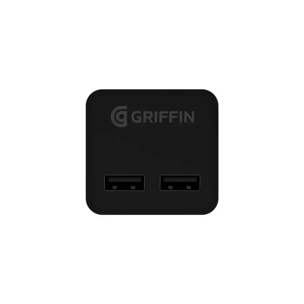 Griffin PowerBlock Dual Universal 12W Wall Charger Adapter USB-A to Micro USB Cable