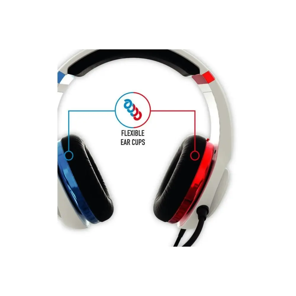 Stealth Red and Blue Neon Gaming Headset for PS5, Xbox Series X, PS4, Xbox One, PC and Nintendo Switch