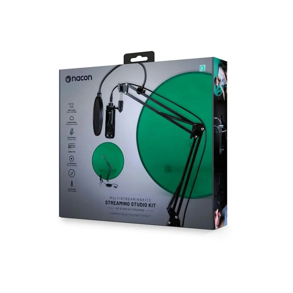 Nacon Stream Mic Kit & Green Screen For PC/PS4/PS5