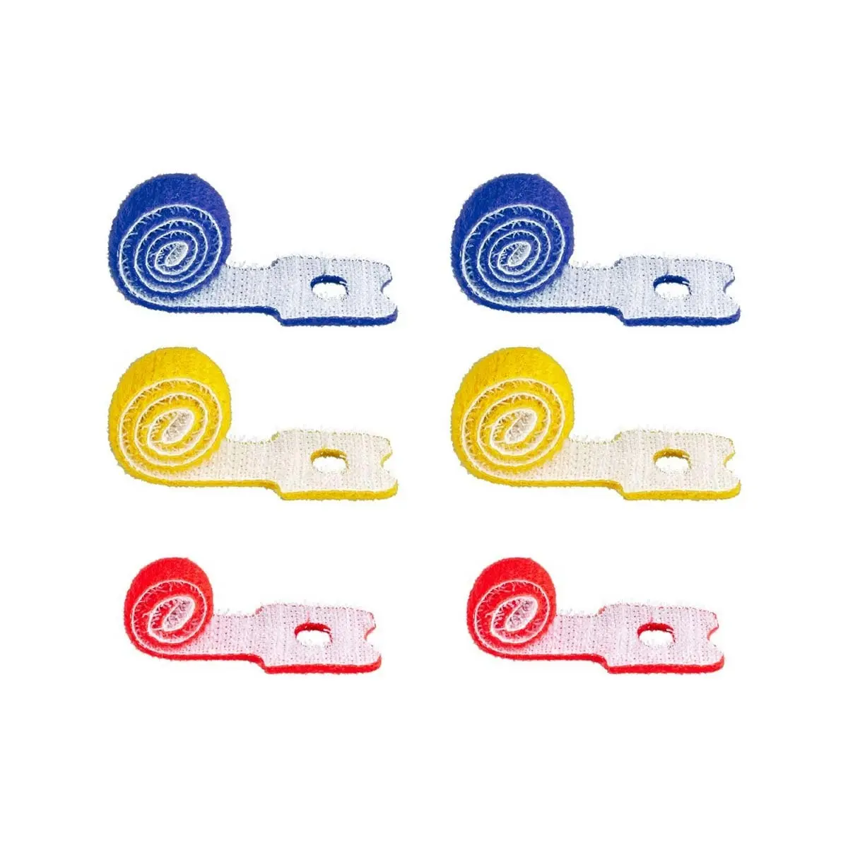 Goobay Cable Management Hook & Loop Set - Red, Yellow and Blue