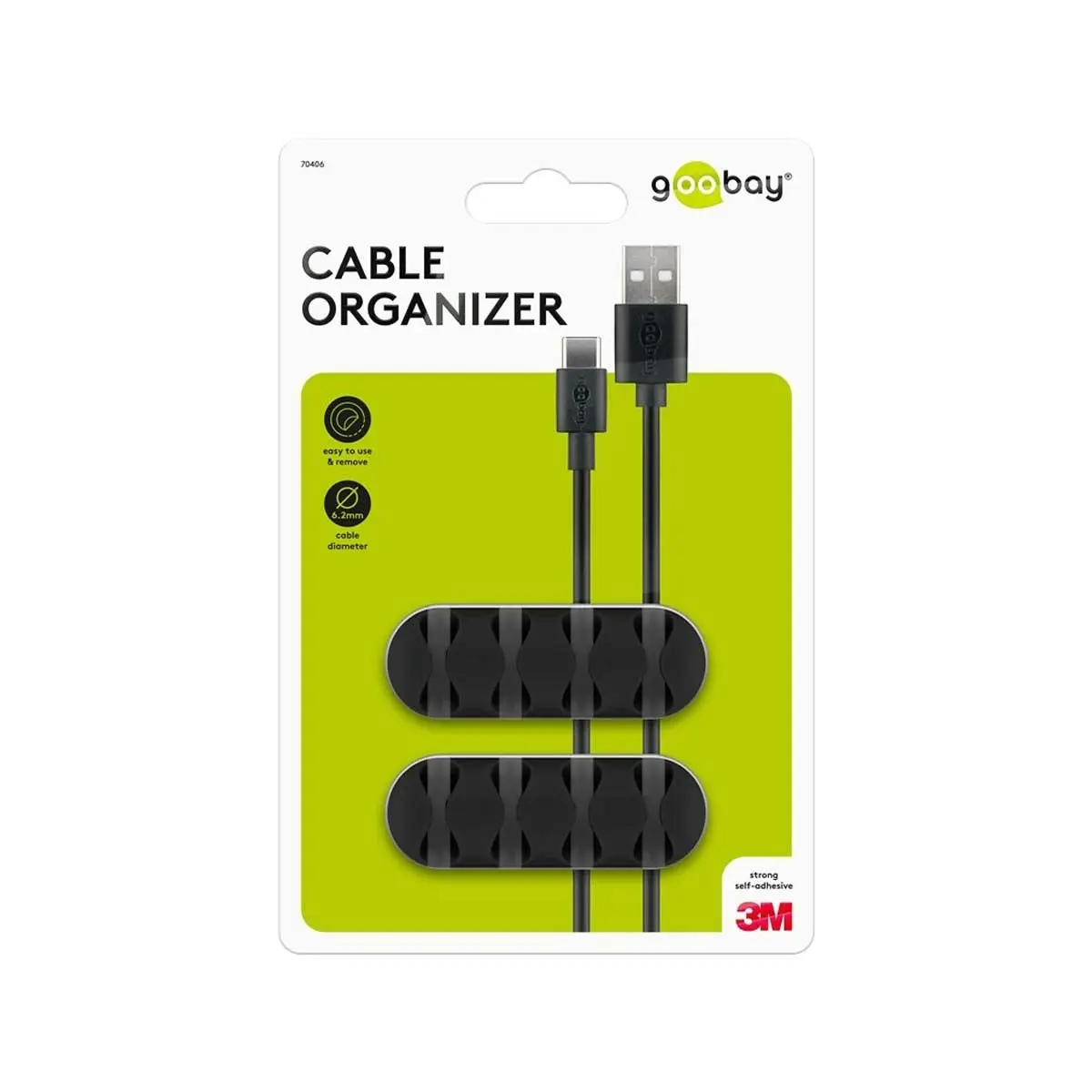 Goobay Cable Management 4 Slots - Black