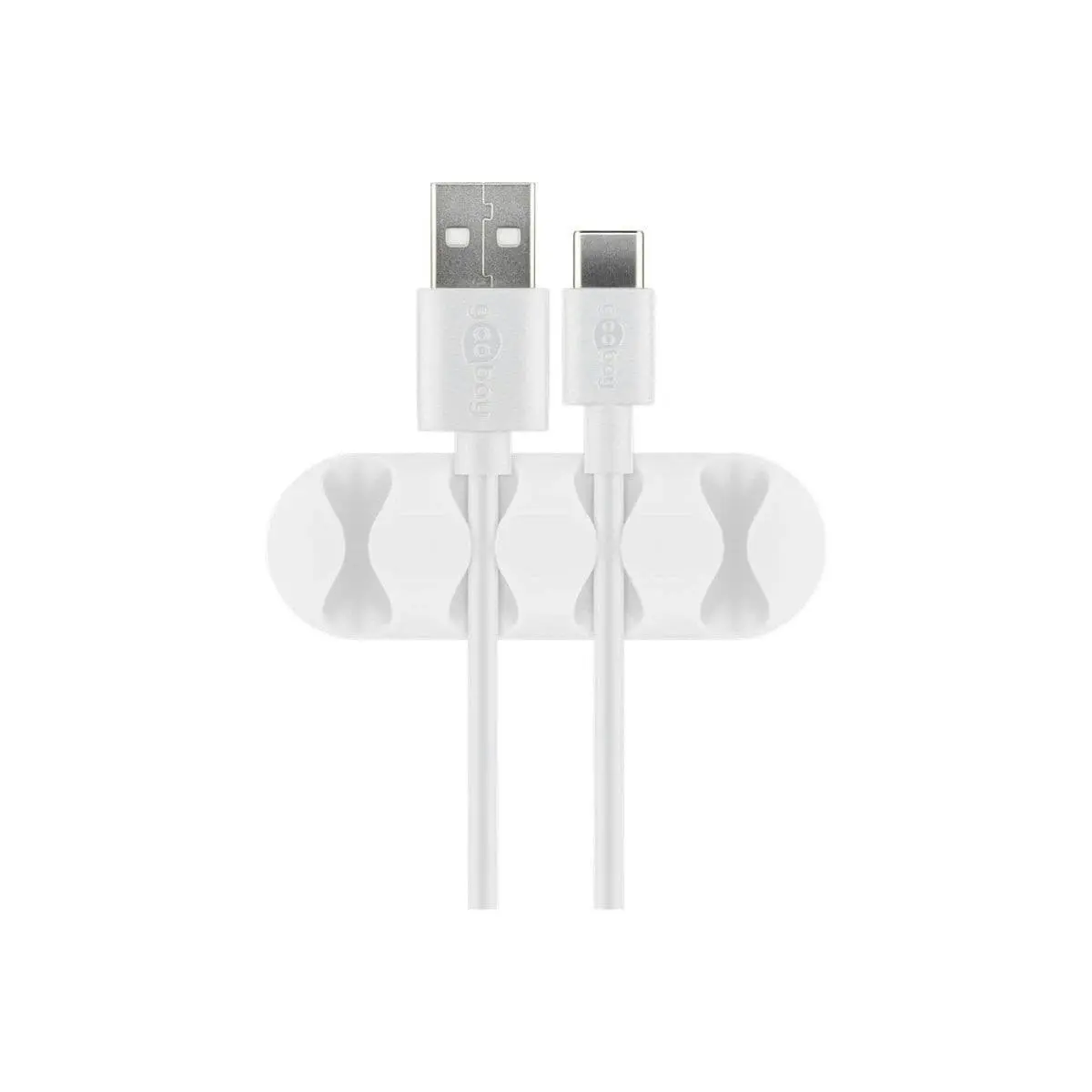 Goobay Cable Management 4 Slots, 2 piece set in white