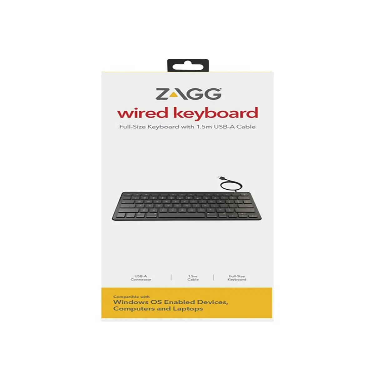 Zagg Wired USB-A Universal Keyboard