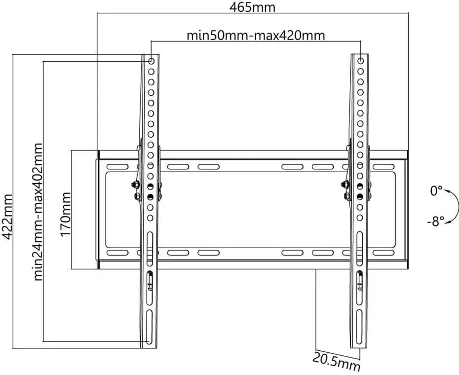 Goobay TV Wall Mount Bracket TILT Medium for Tvs (32-55")