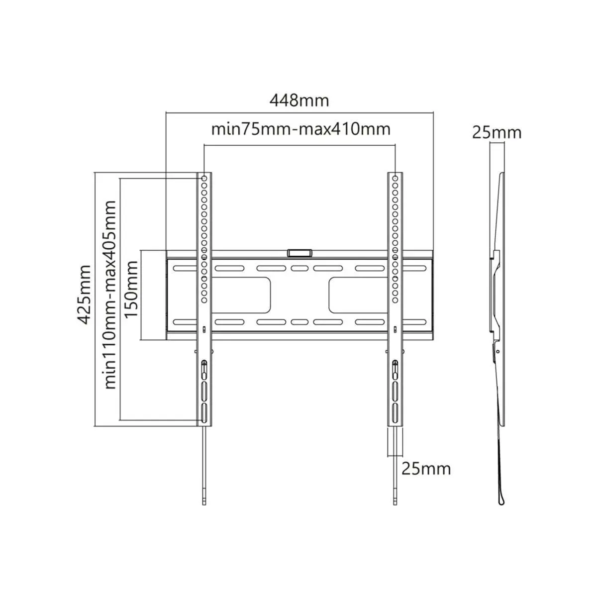 Goobay TV Wall Mount Bracket Fixed Position Pro Medium (32-55") for TVs (32-55")