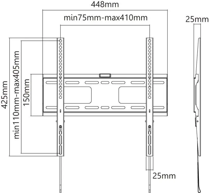 Goobay TV Wall Mount Bracket Fixed Position Pro Medium (32-55") for TVs (32-55")