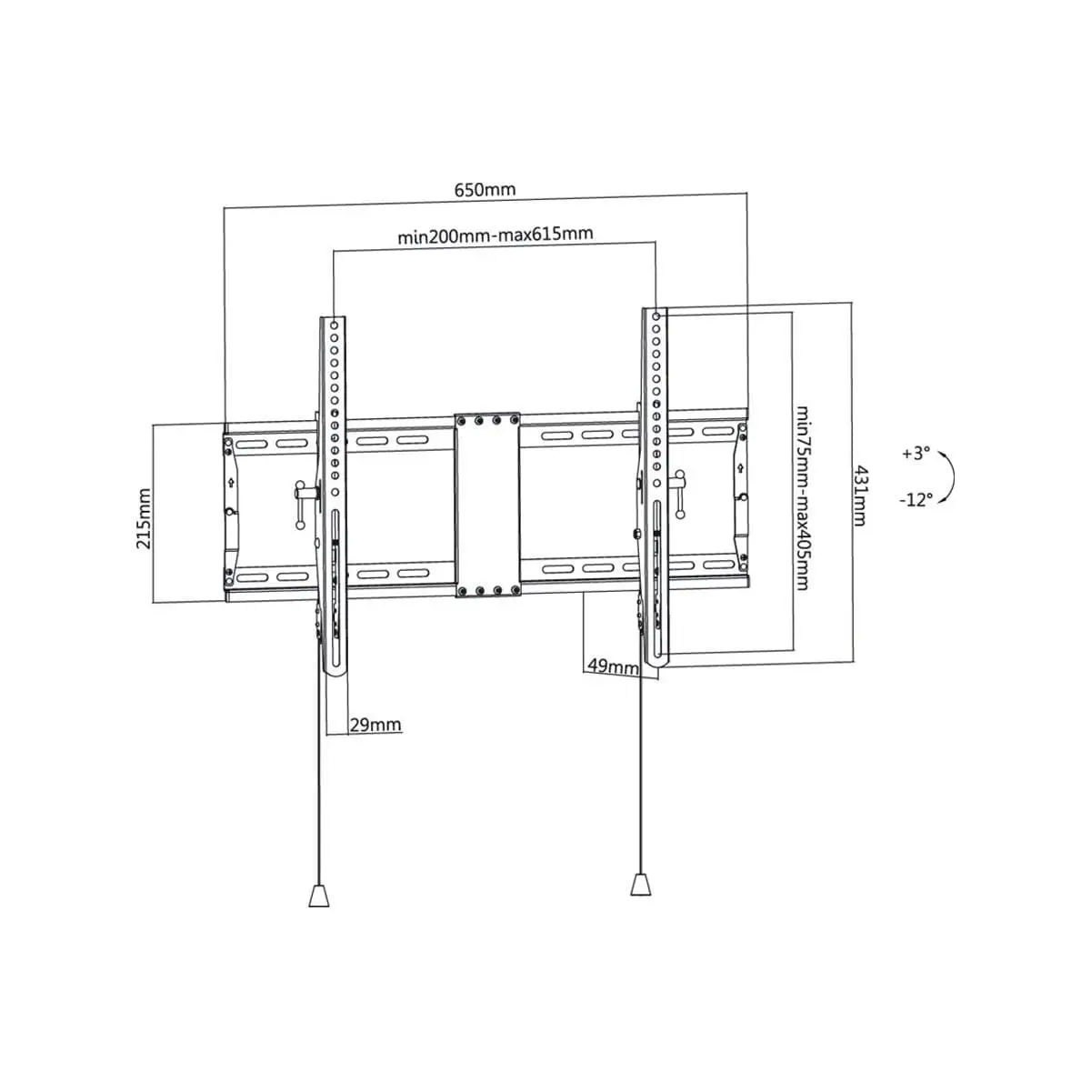 Goobay TV Wall Mount Bracket TILT Pro Large for TVs (37-70")