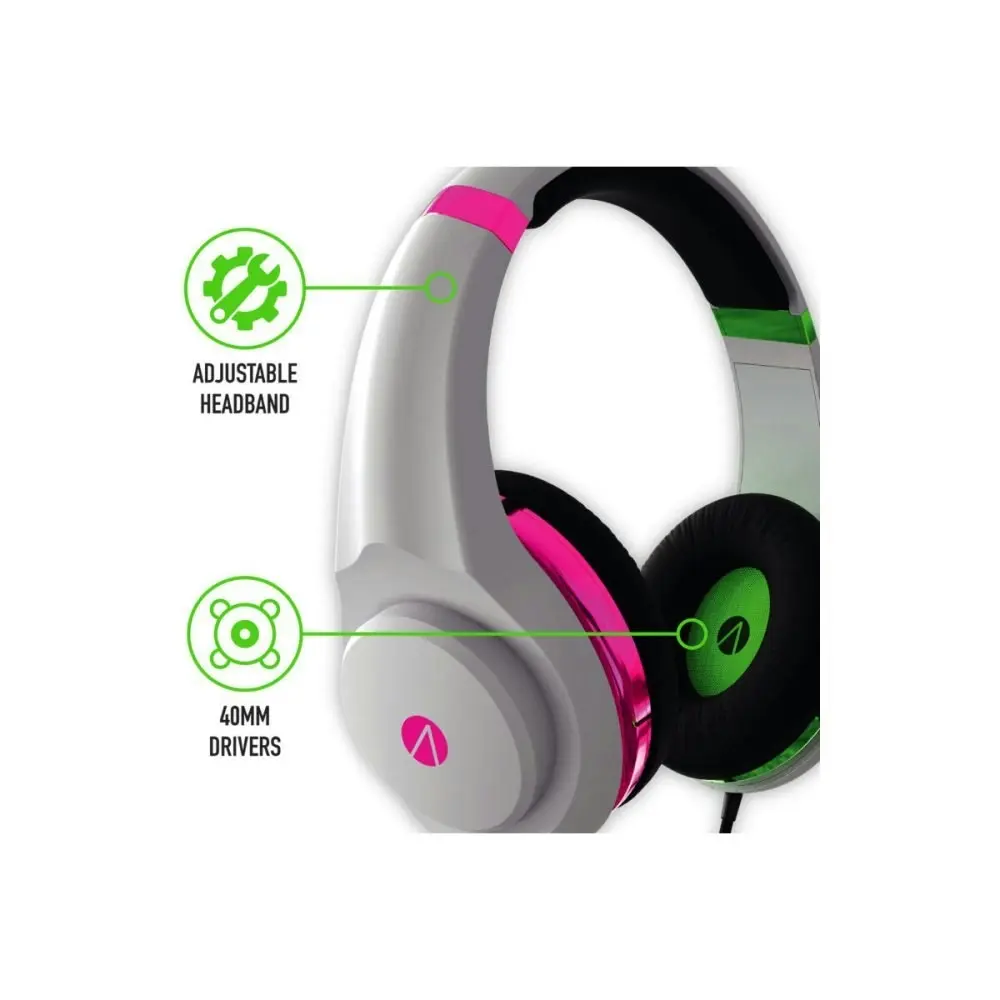 Stealth Multi-Format Wired Gaming Headset (Pink & Green) for PS5, Xbox Series X, PS4, Xbox One, Nintendo Switch and PC