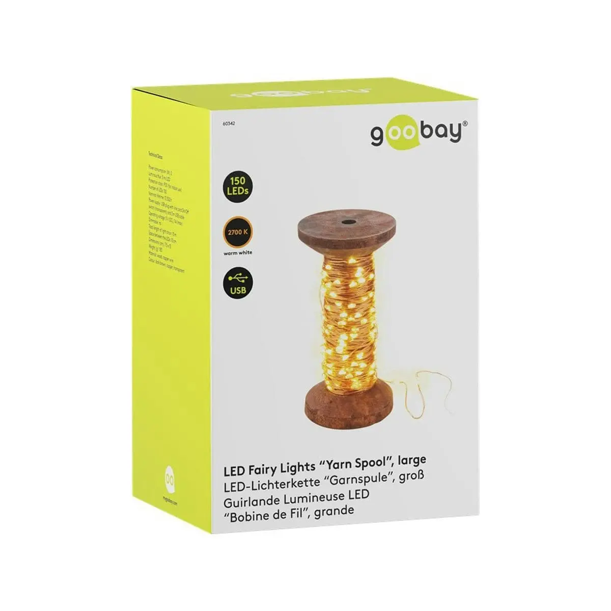 Goobay 150 Micro LED Light Chain Yarn Bobbin - Large