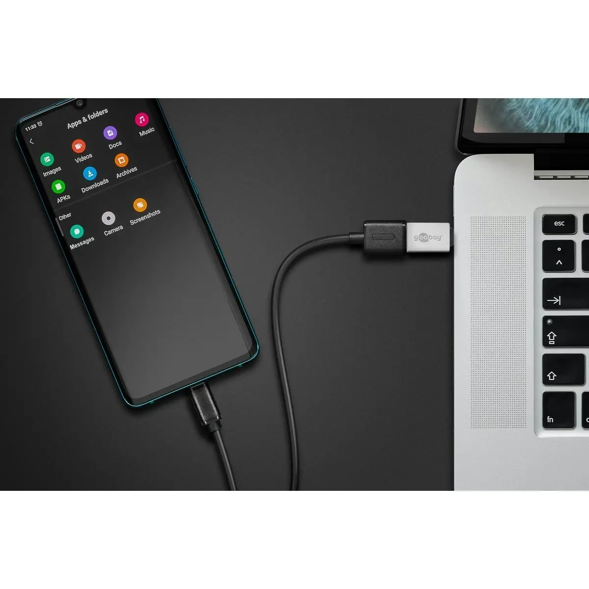 Goobay USB-C male > USB 3.0 female (Type A) - Silver