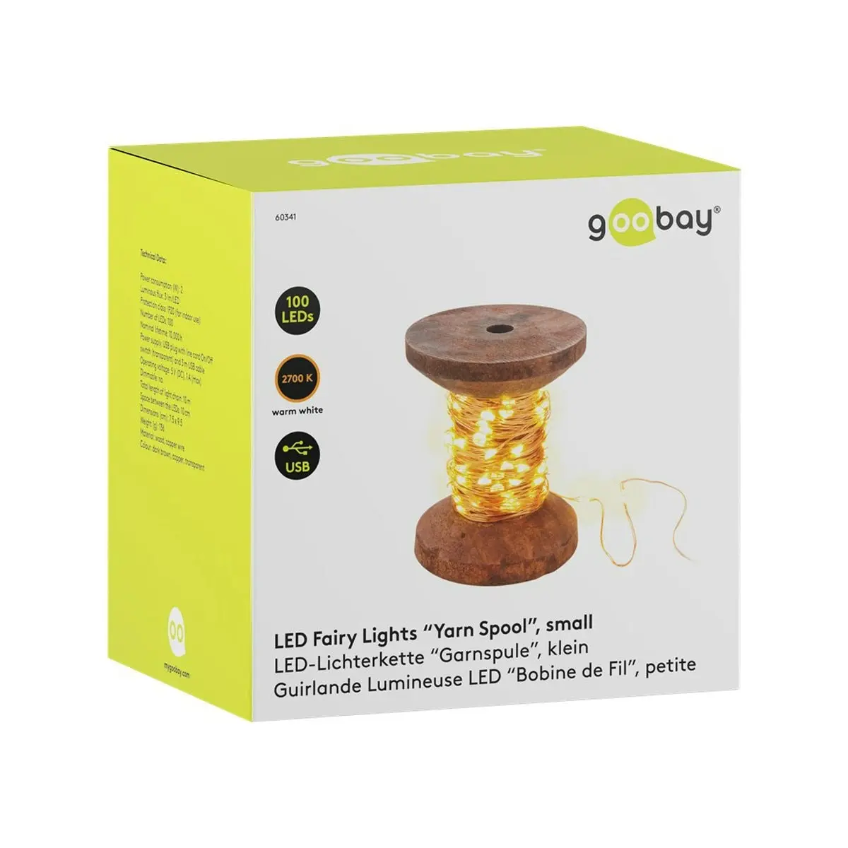 Goobay 100 micro LED Light Chain Yarn Bobbin