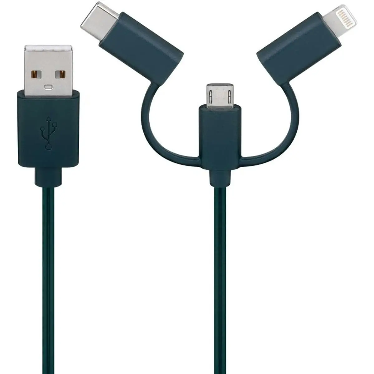 Goobay Smartphone USB-A Charging Cable with LED Lights for Smartphones