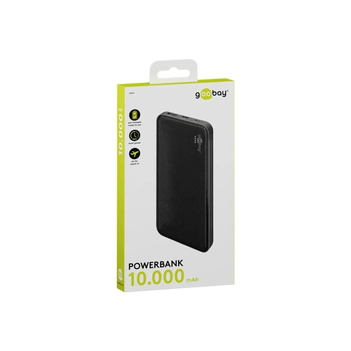 Goobay Power Bank Slimline 10,000 mAh