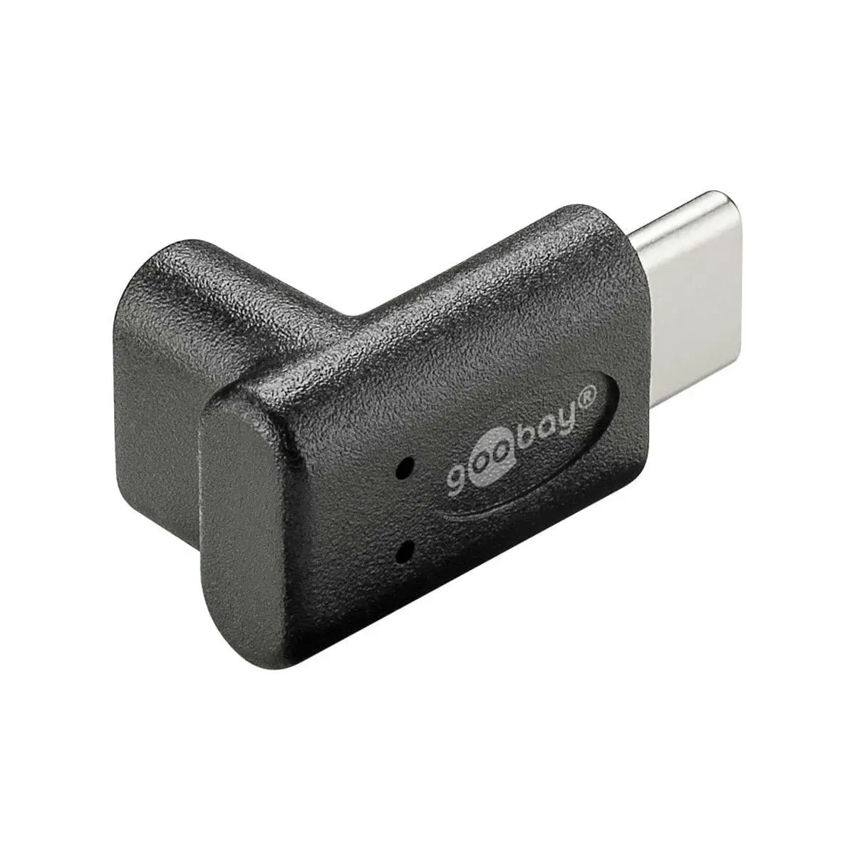 Goobay USB-C to USB-C Adapter 90 degree plug for USB-C cables - Black