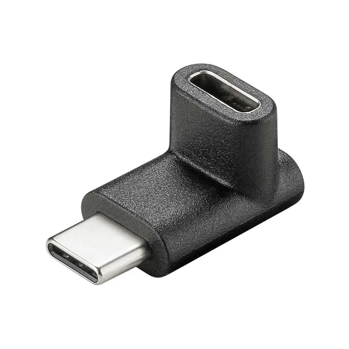 Goobay USB-C to USB-C Adapter 90 degree plug for USB-C cables - Black