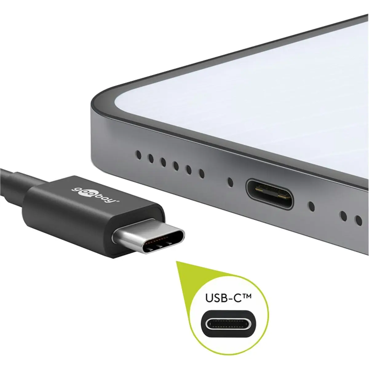 Goobay USB-C Charging and Sync 1M Cable - Black