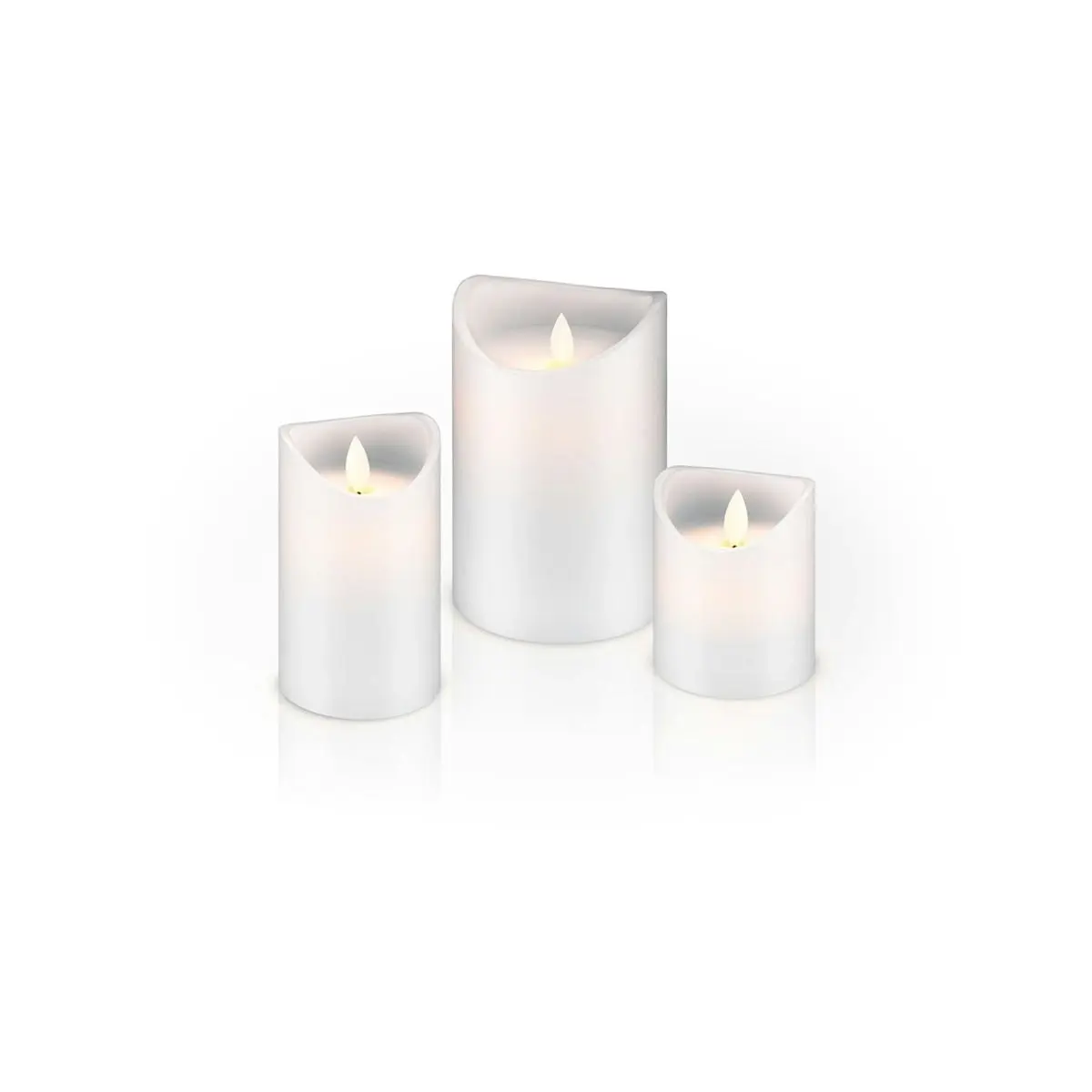 Goobay LED Wax Candle 7.5 x 12.5 cm - White