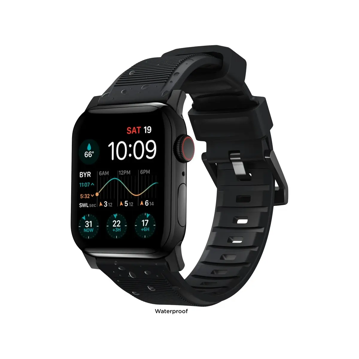 Nomad Apple Watch 45mm Rugged Band - Black Hardware