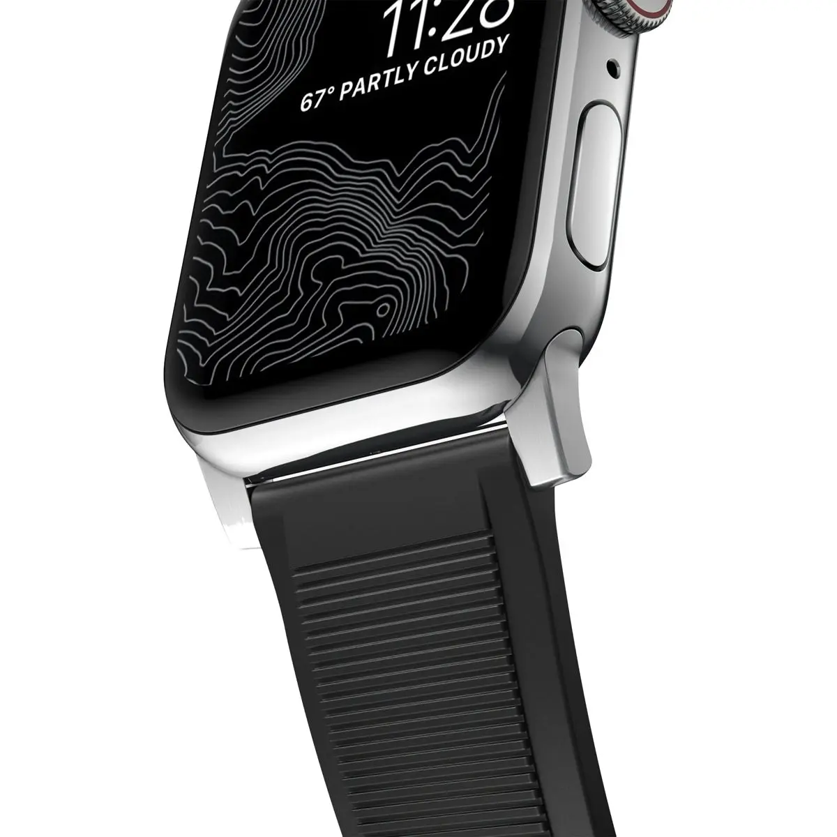 Nomad Apple Watch 41mm Rugged Band - Silver Hardware