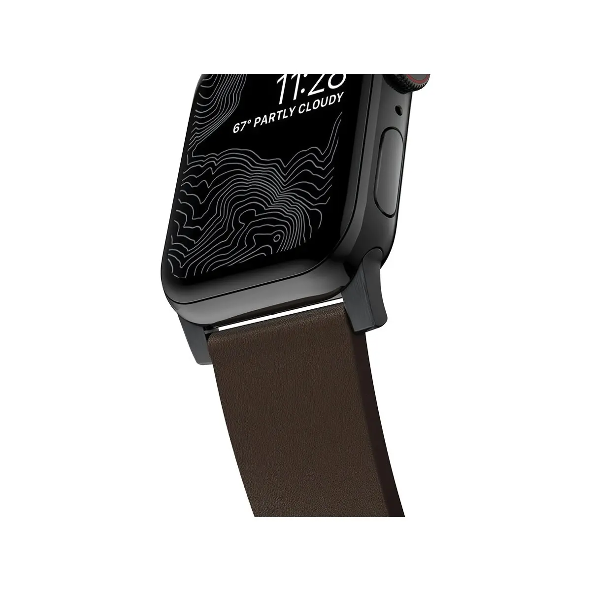 Nomad Apple Watch 40mm / 41mm Active Band Pro - Black Hardware with Brown Leather Strap