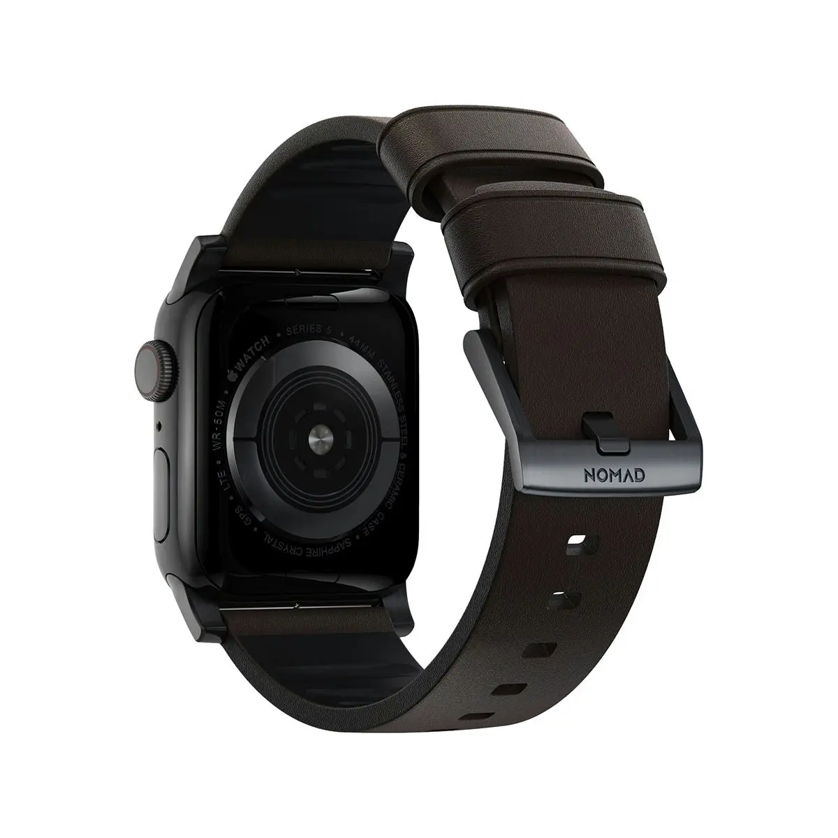 Nomad Apple Watch 40mm / 41mm Active Band Pro - Black Hardware with Brown Leather Strap