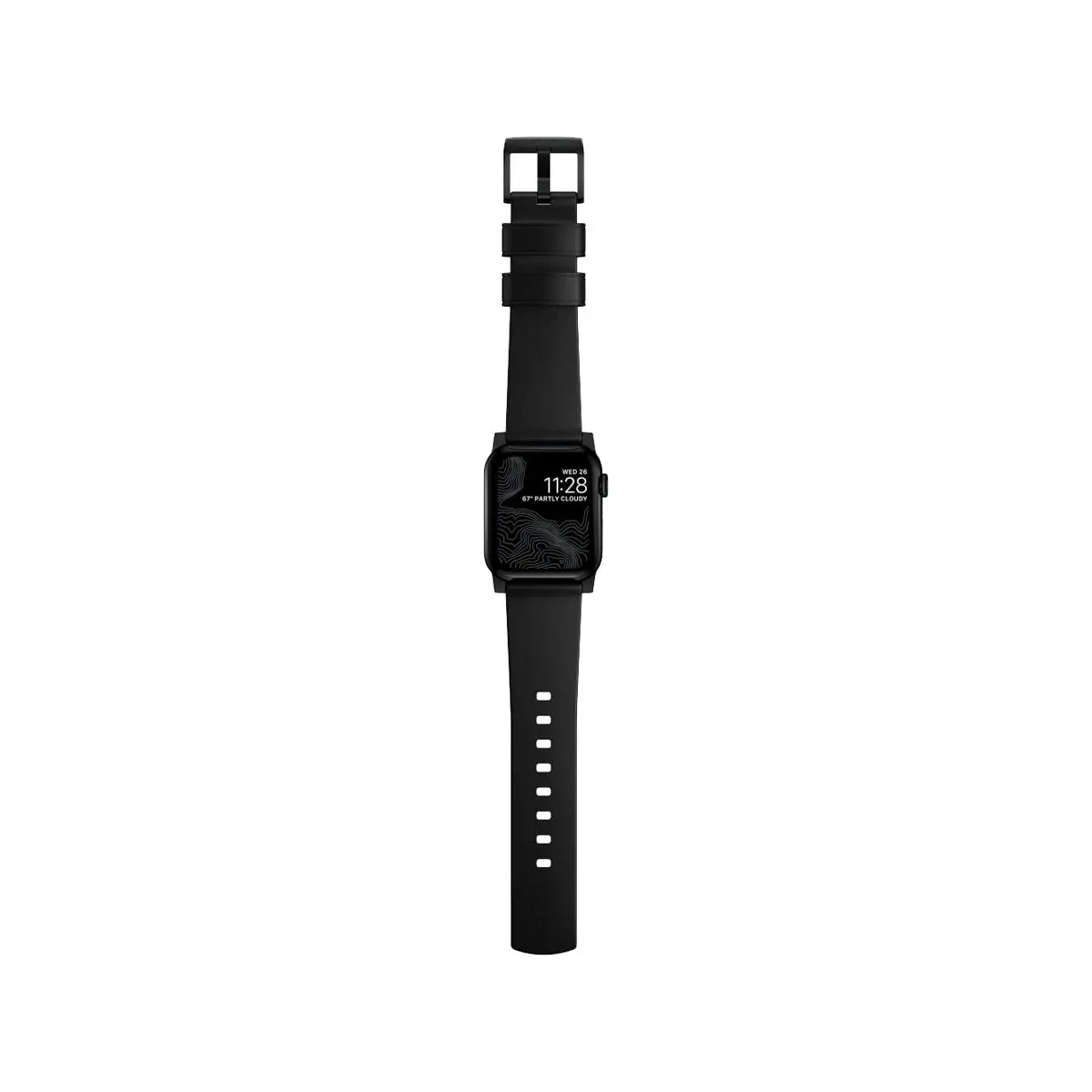 Nomad Modern Band for Apple Watch 45mm / 49mm - Black Hardware with Black Normal Leather