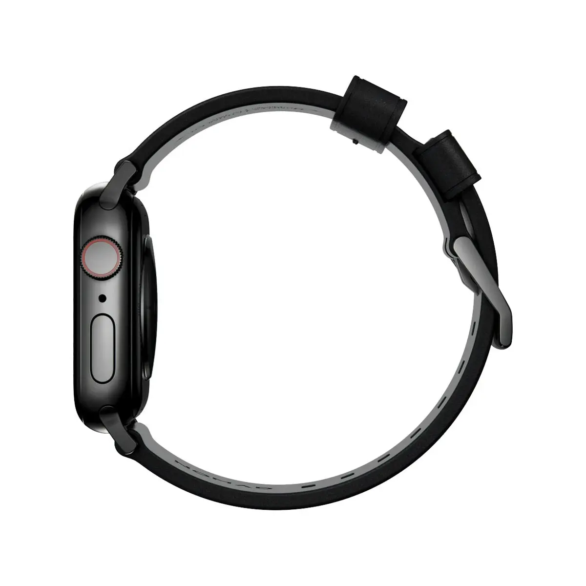 Nomad Modern Band for Apple Watch 45mm / 49mm - Black Hardware with Black Normal Leather