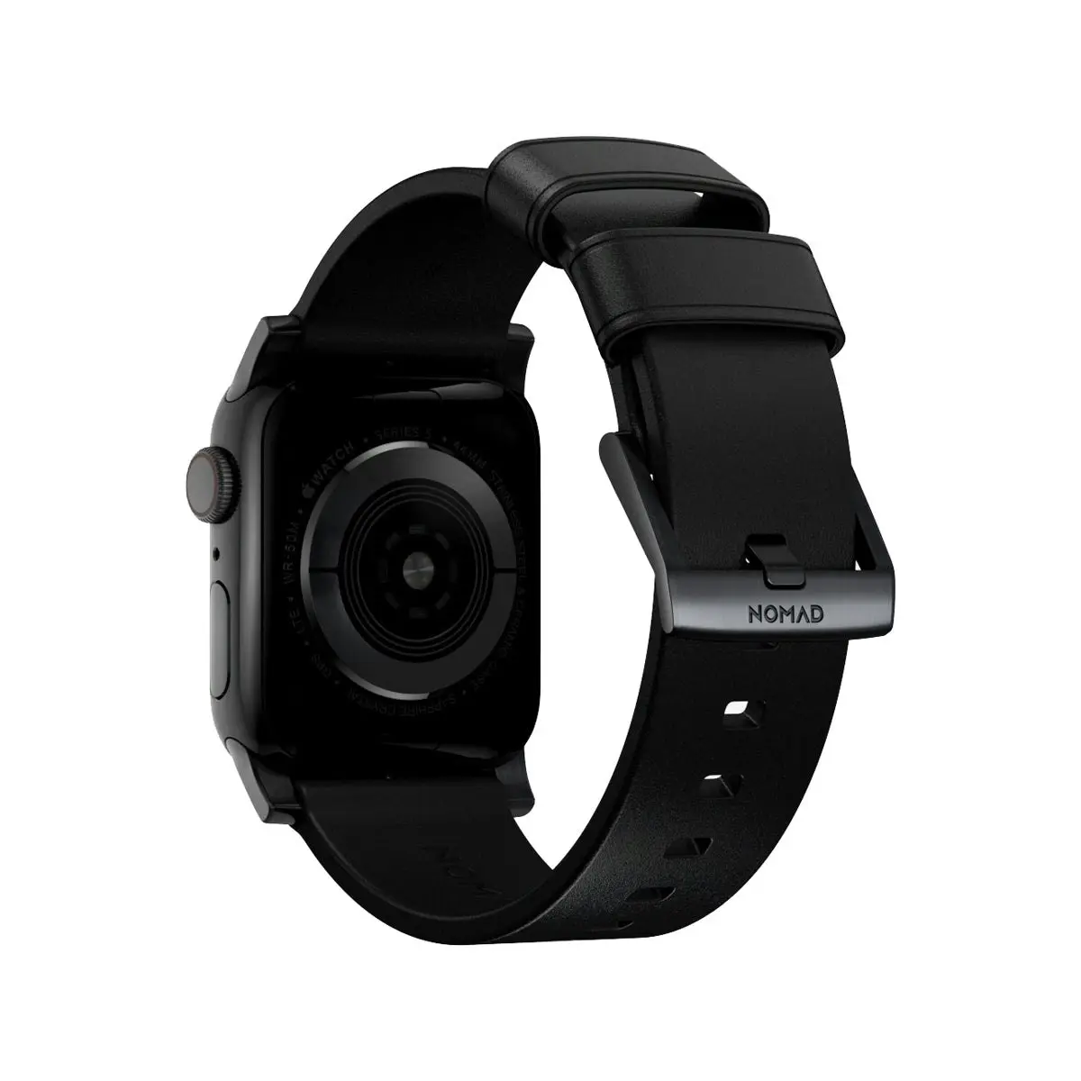 Nomad Modern Band for Apple Watch 45mm / 49mm - Black Hardware with Black Normal Leather