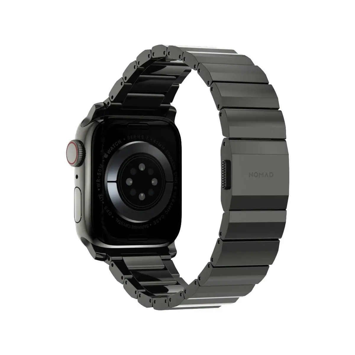 Nomad Apple Watch 41mm Steel Band - Graphite Hardware