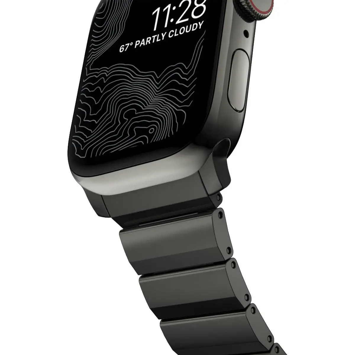 Nomad Apple Watch 41mm Steel Band - Graphite Hardware