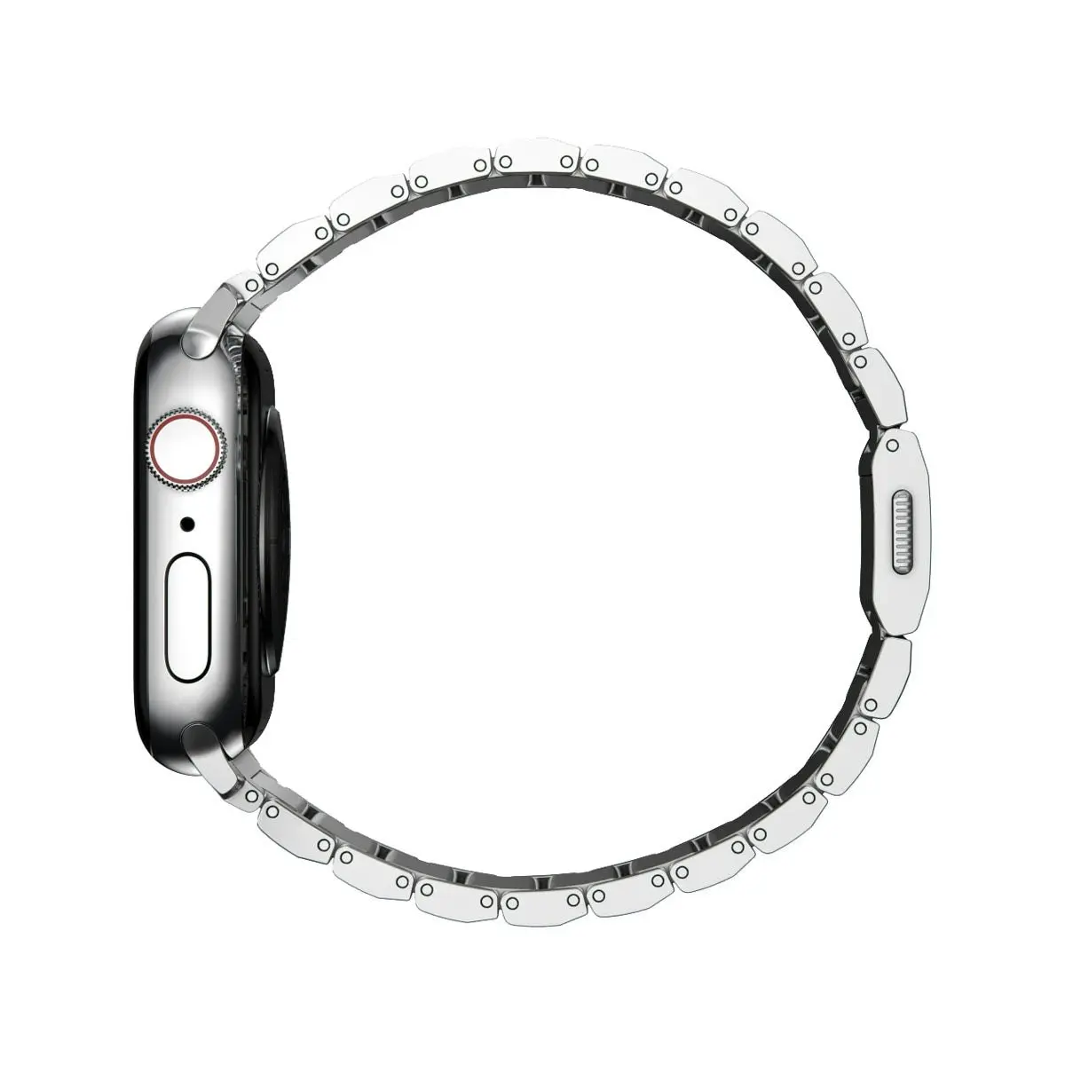 Nomad Apple Watch 45mm / 49mm Steel Band - Silver Hardware