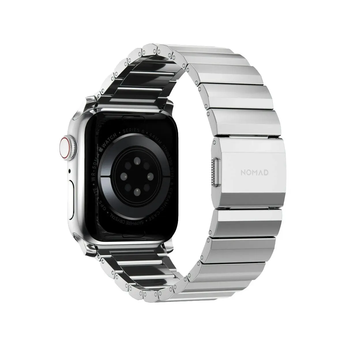 Nomad Apple Watch 45mm / 49mm Steel Band - Silver Hardware