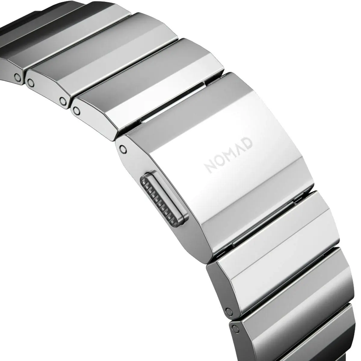 Nomad Apple Watch 45mm / 49mm Steel Band - Silver Hardware