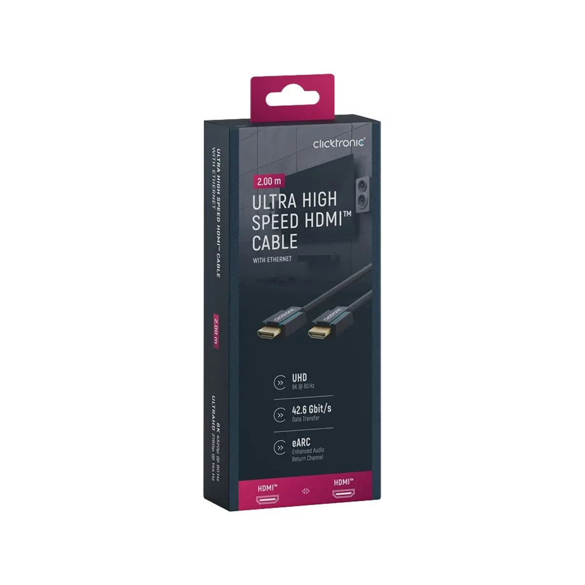 Clicktronic Ultra High Speed 2m HDMI Cable