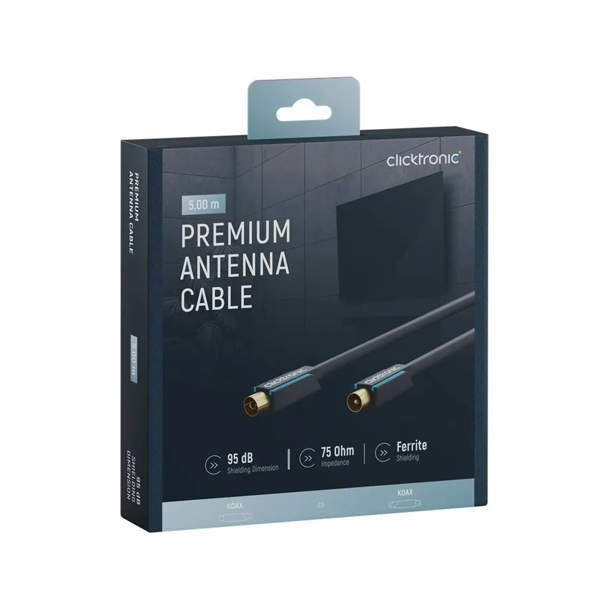 Clicktronic Coaxial Antenna Cable - 5m