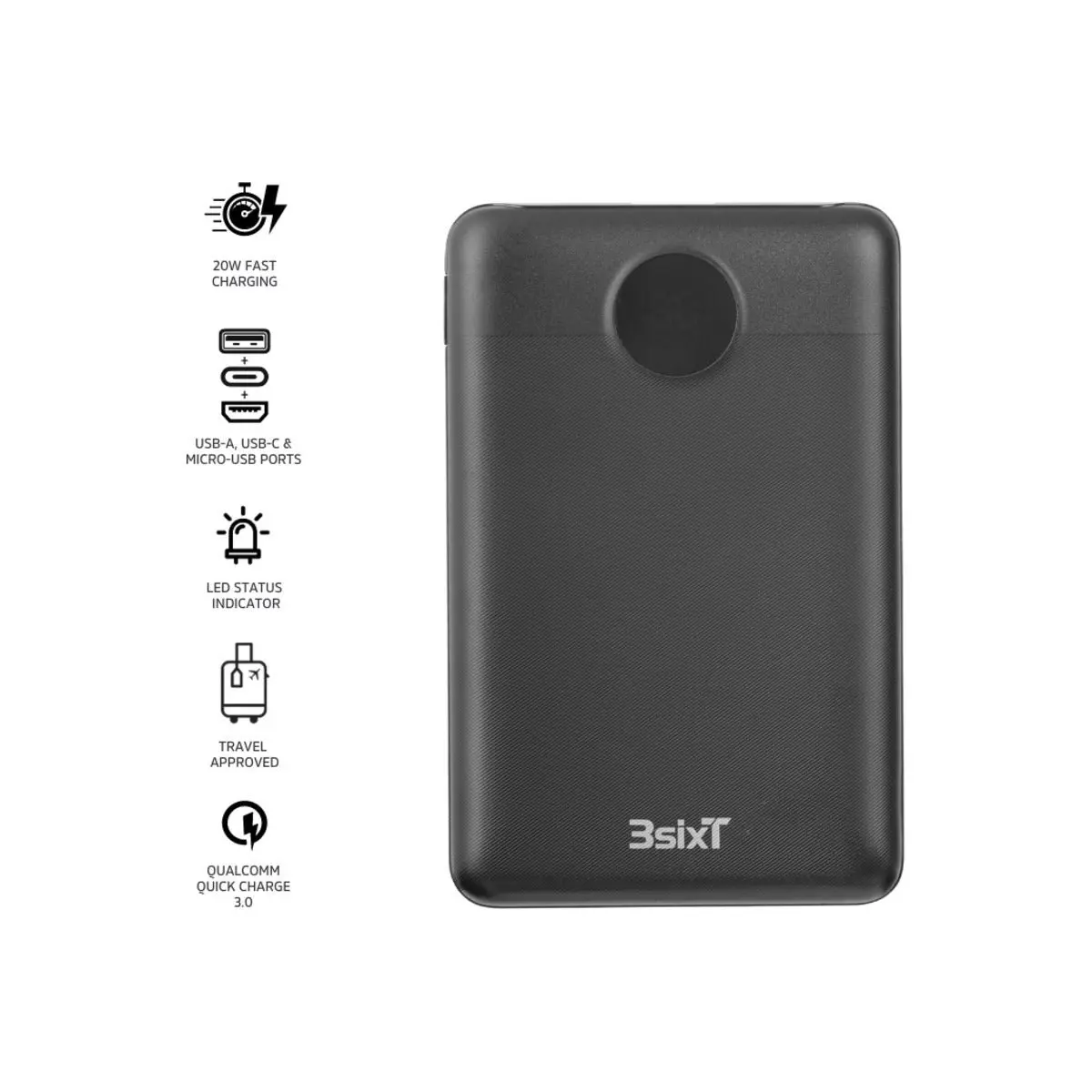 3sixT JetPak Pro LED 2.0 - 10000mAh Power Bank