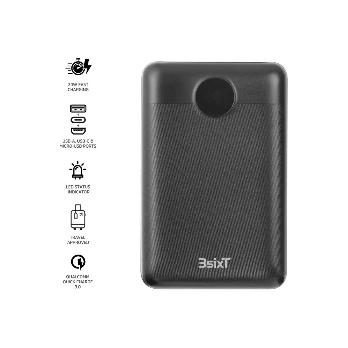 3sixT JetPak Pro LED 2.0 - 20000mAh Power Bank