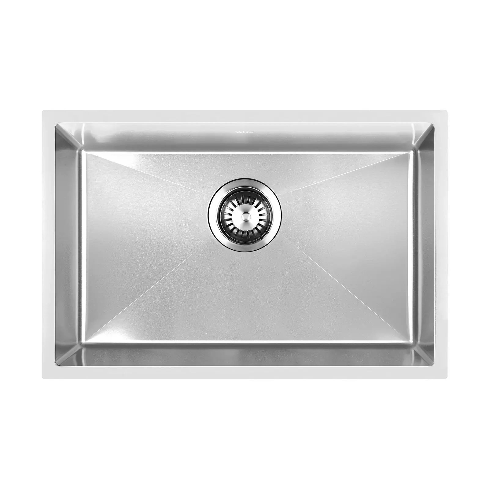 Welba Kitchen Sink 60X45CM Stainless Steel Single Bowl Basin With Waste Silver