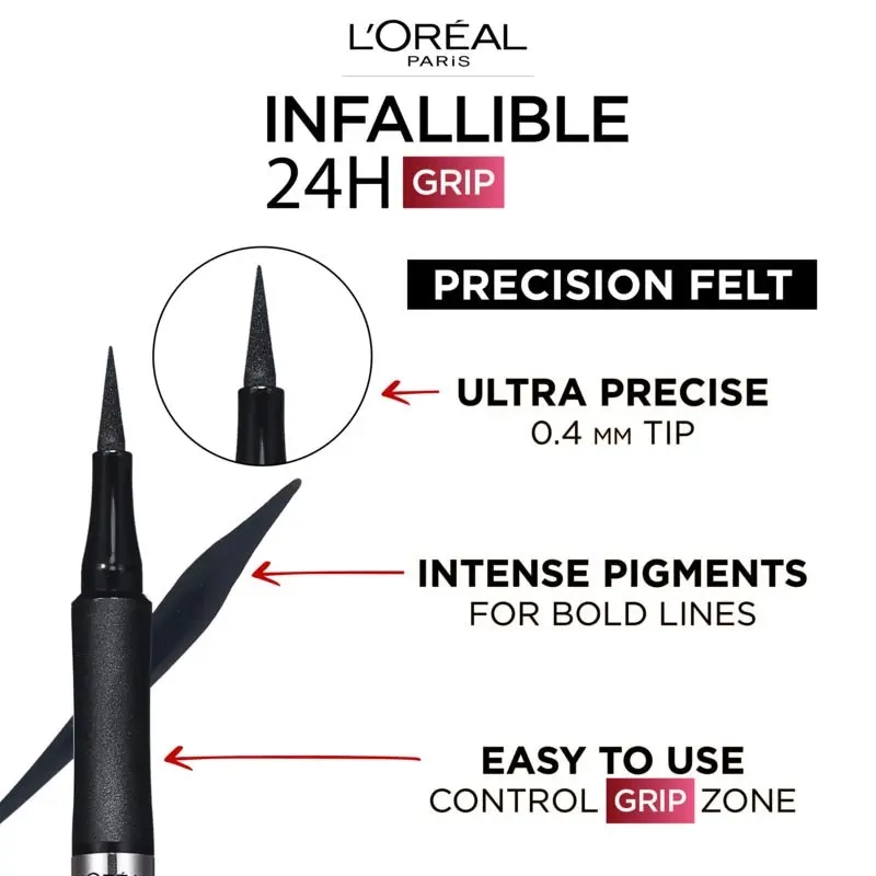 L'Oreal Paris Infallible 27H Precision Eyeliner Felt 01 Black