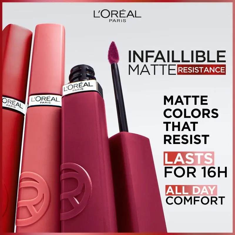 L'Oreal Paris Infallible Le Matte Resistance Liquid Lipstick 300 Sun Bathing