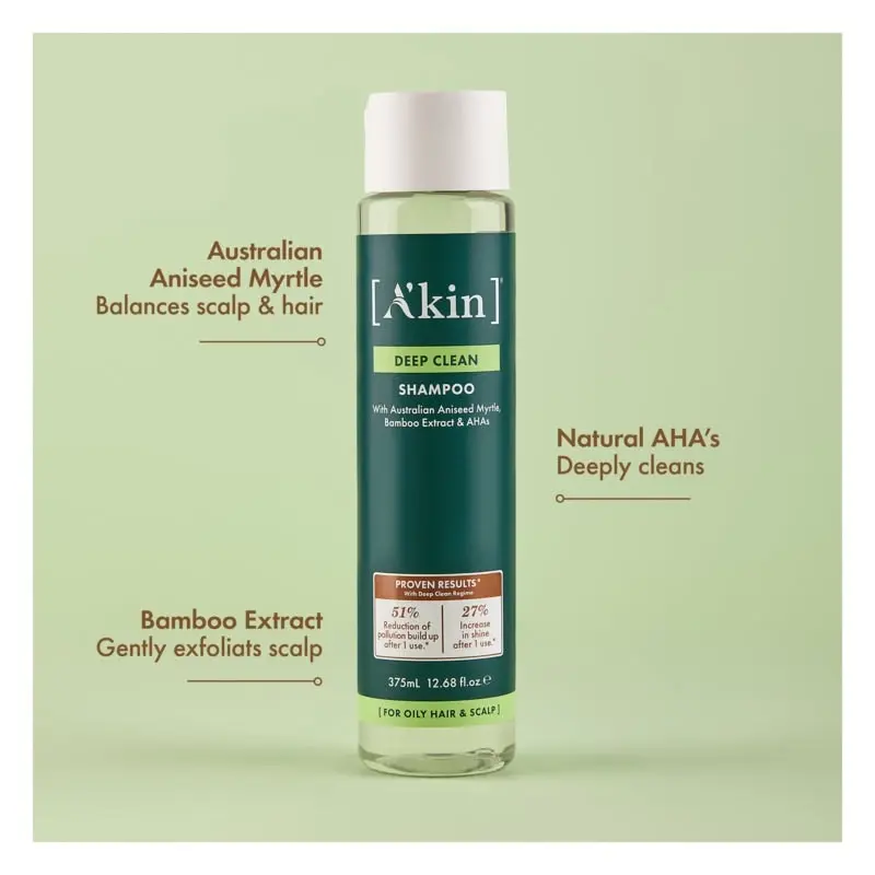 A'kin Deep Clean Shampoo 375ml