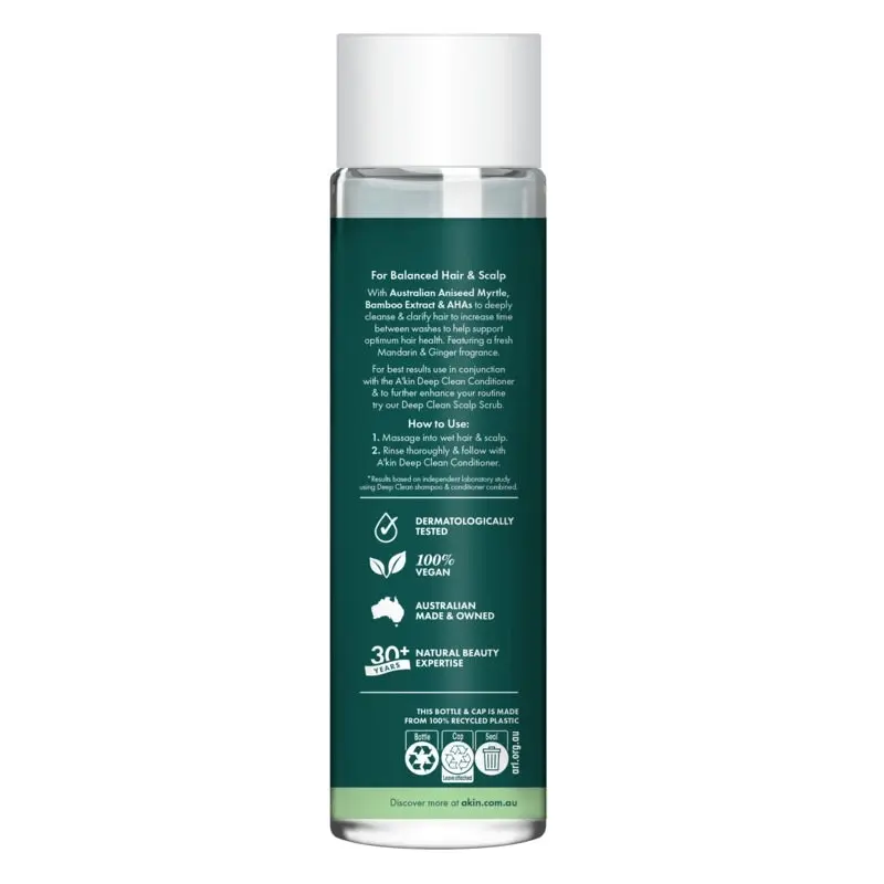 A'kin Deep Clean Shampoo 375ml