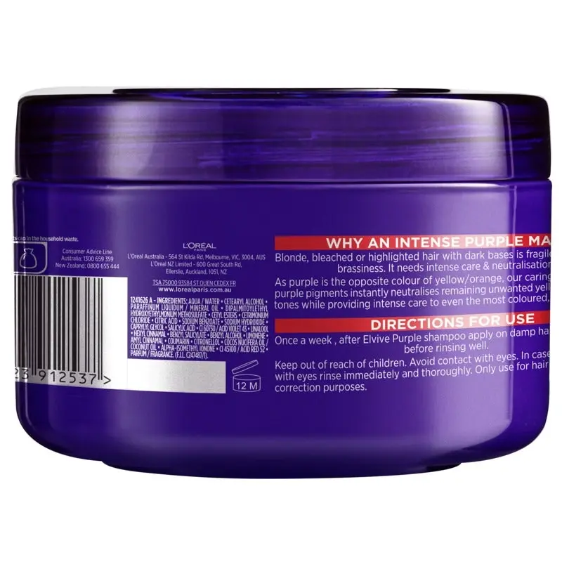 L'Oreal Paris Elvive Colour Protect Intense Purple Mask 250ml