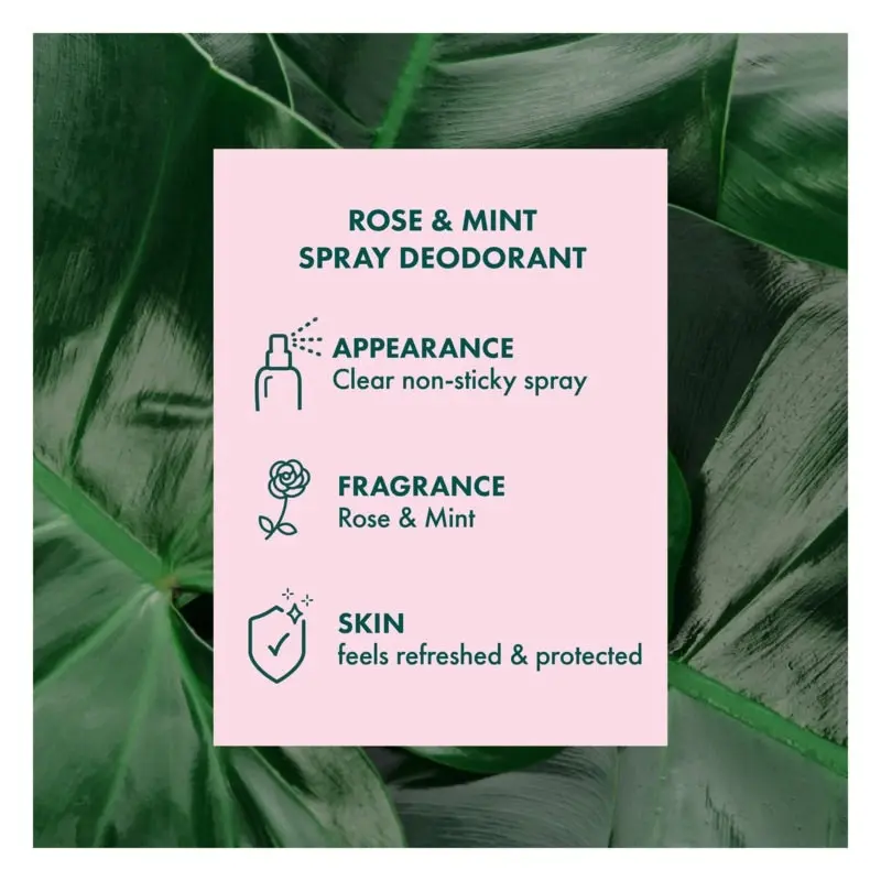 A'kin Rose & Mint Spray Deodorant 150ml