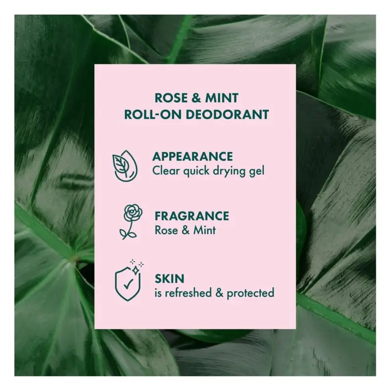 A'kin Rose & Mint Roll On Deodorant 65ml