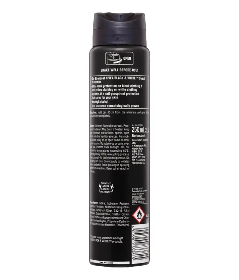 Nivea Men Black & White Max Protect Aerosol Deodorant 250ml