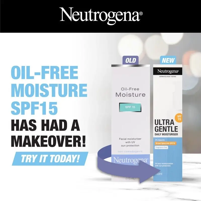 Neutrogena Ultra Gentle Daily Face Moisturiser SPF15 100ml