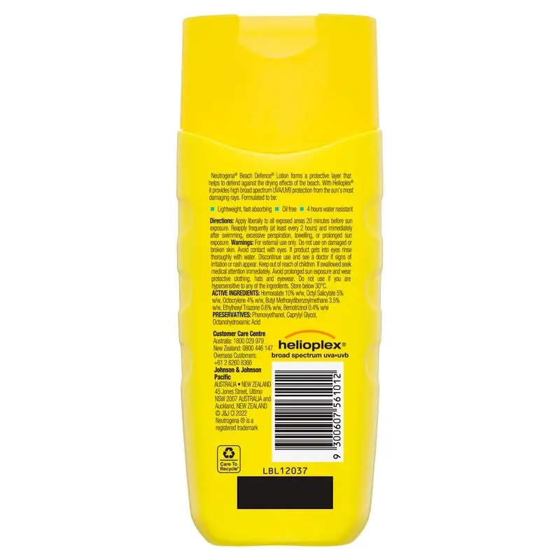 Neutrogena Beach Defence Sunscreen Lotion SPF 50 198ml